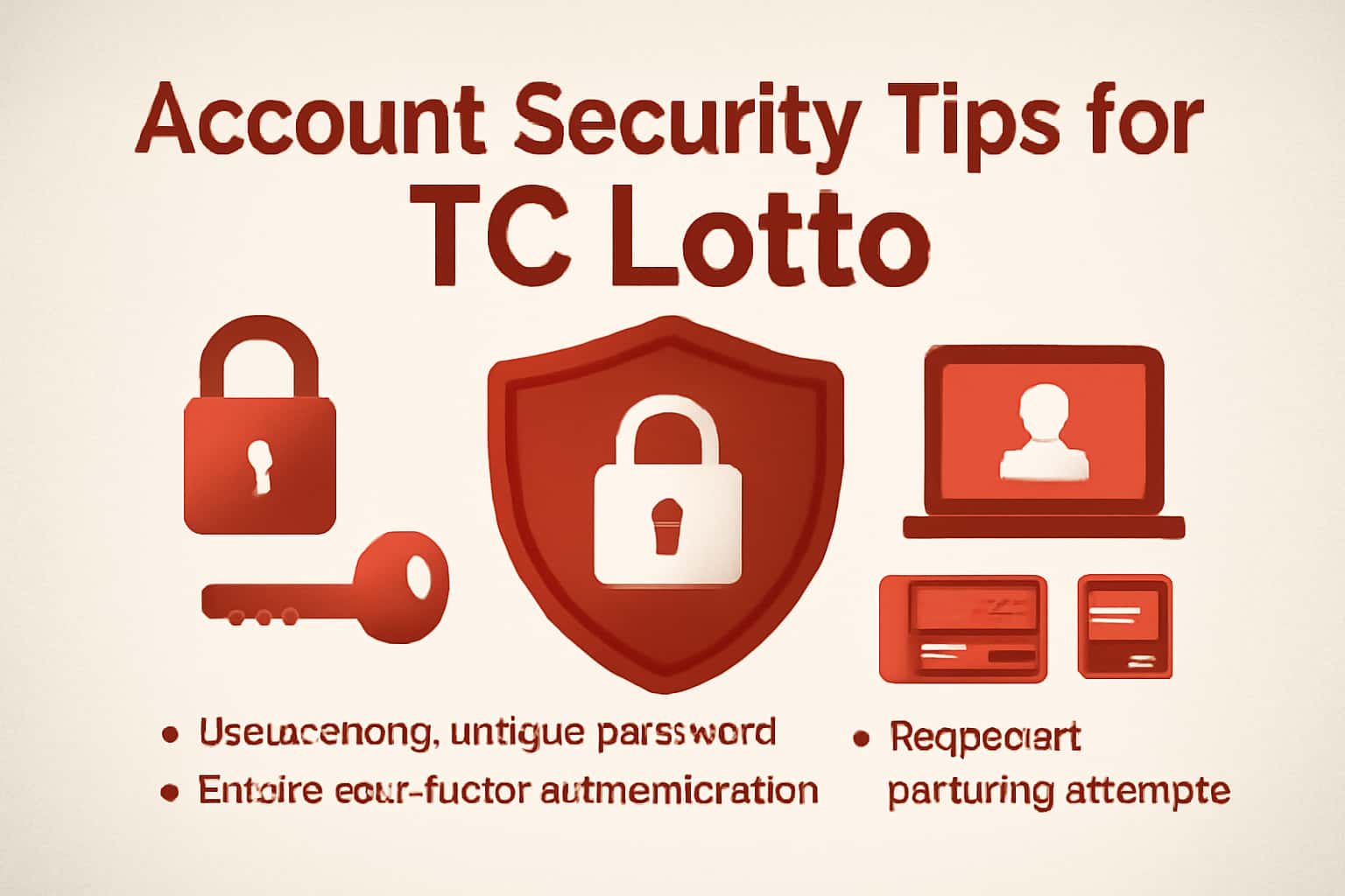 Informative scene depicting account security tips for TC Lotto.