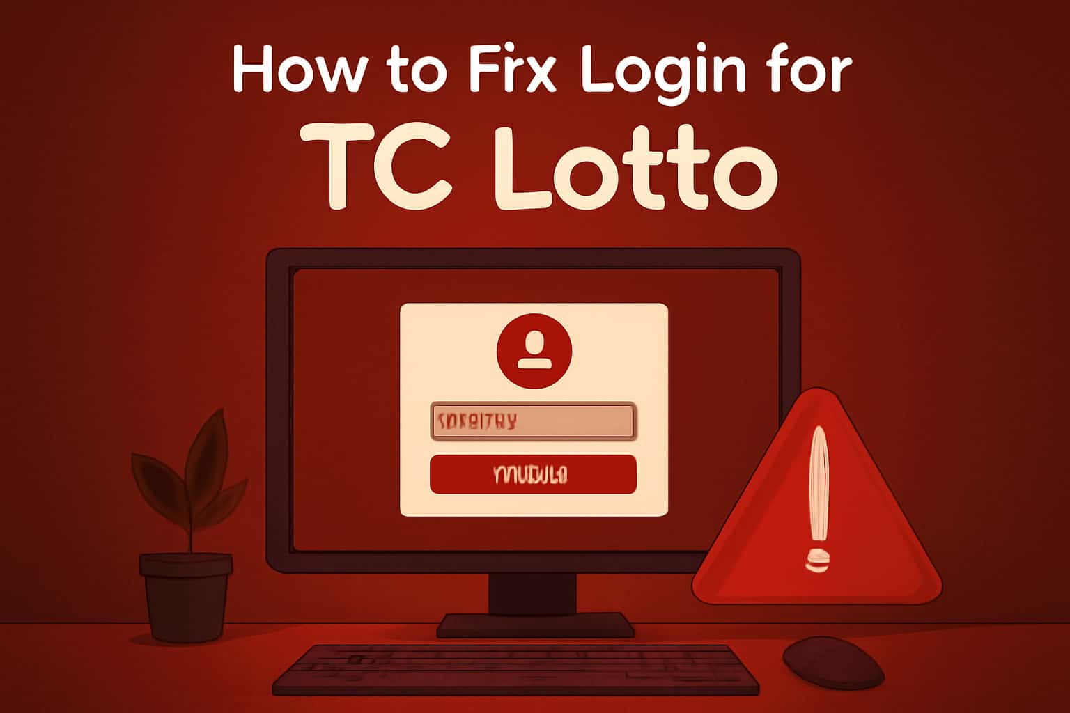 An informational graphic about fixing login issues for TC Lotto.