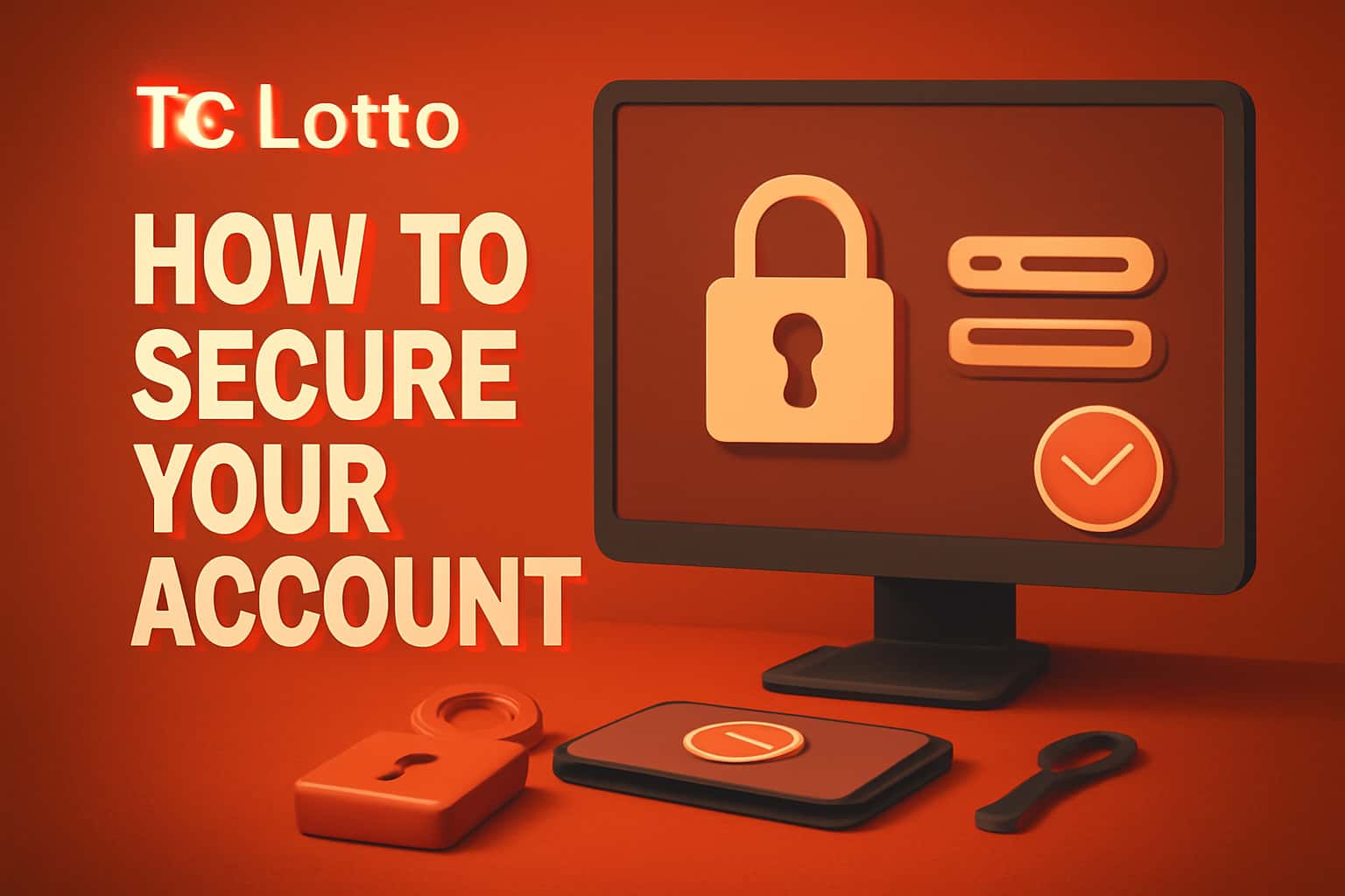 An informative visual representation of securing a TC Lotto account.
