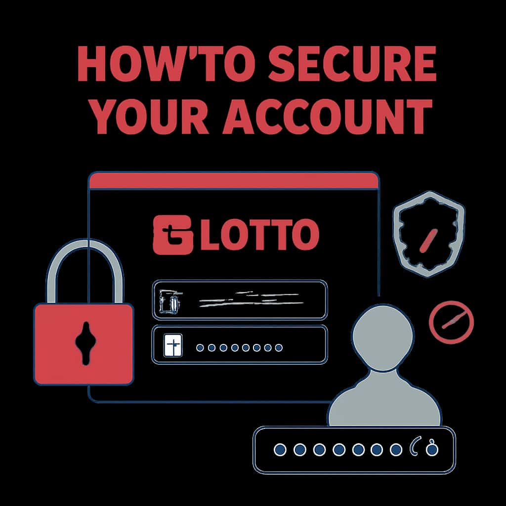 An illustration showing steps to secure your TC Lotto account.