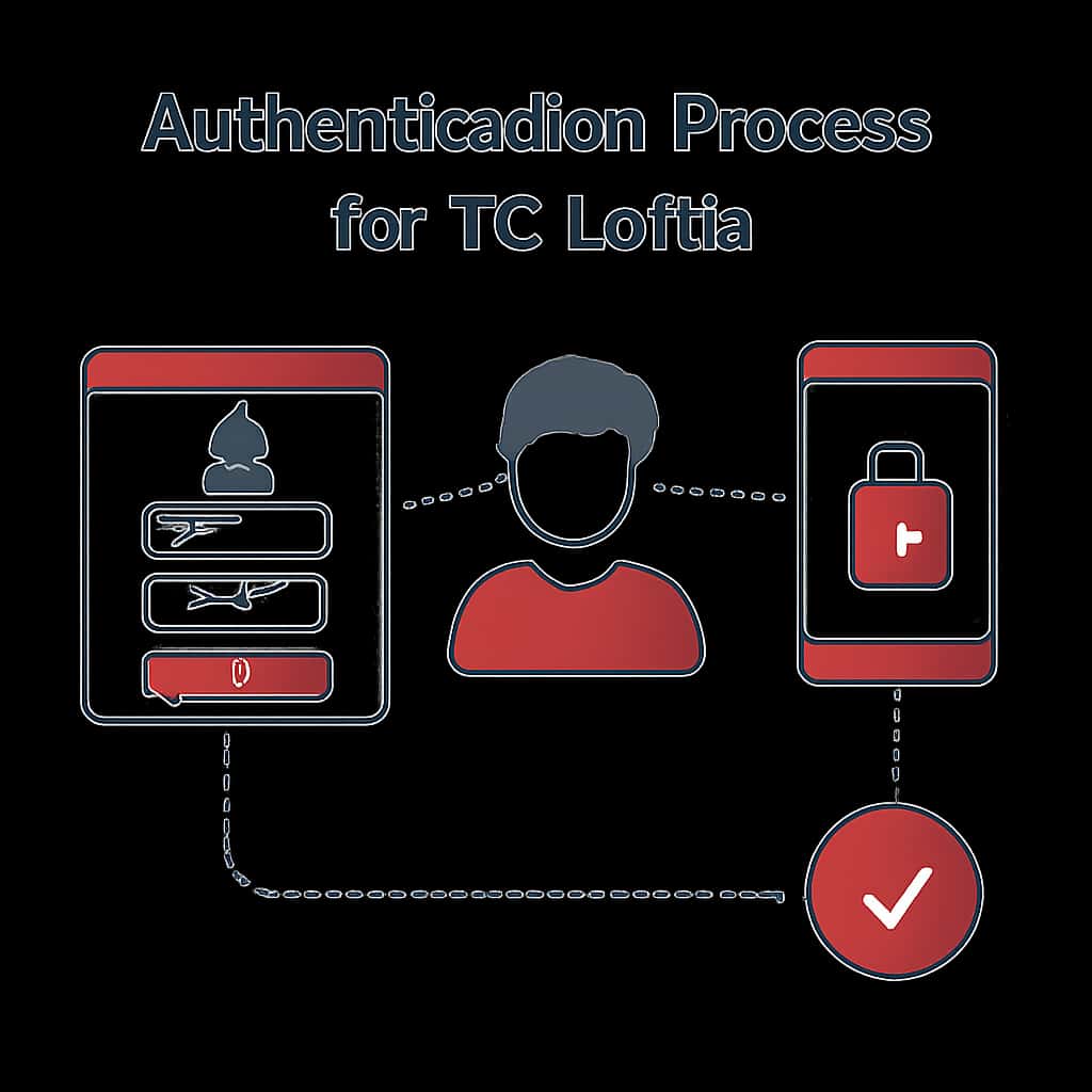 An illustration of the Authentication Process for TC Lotto.