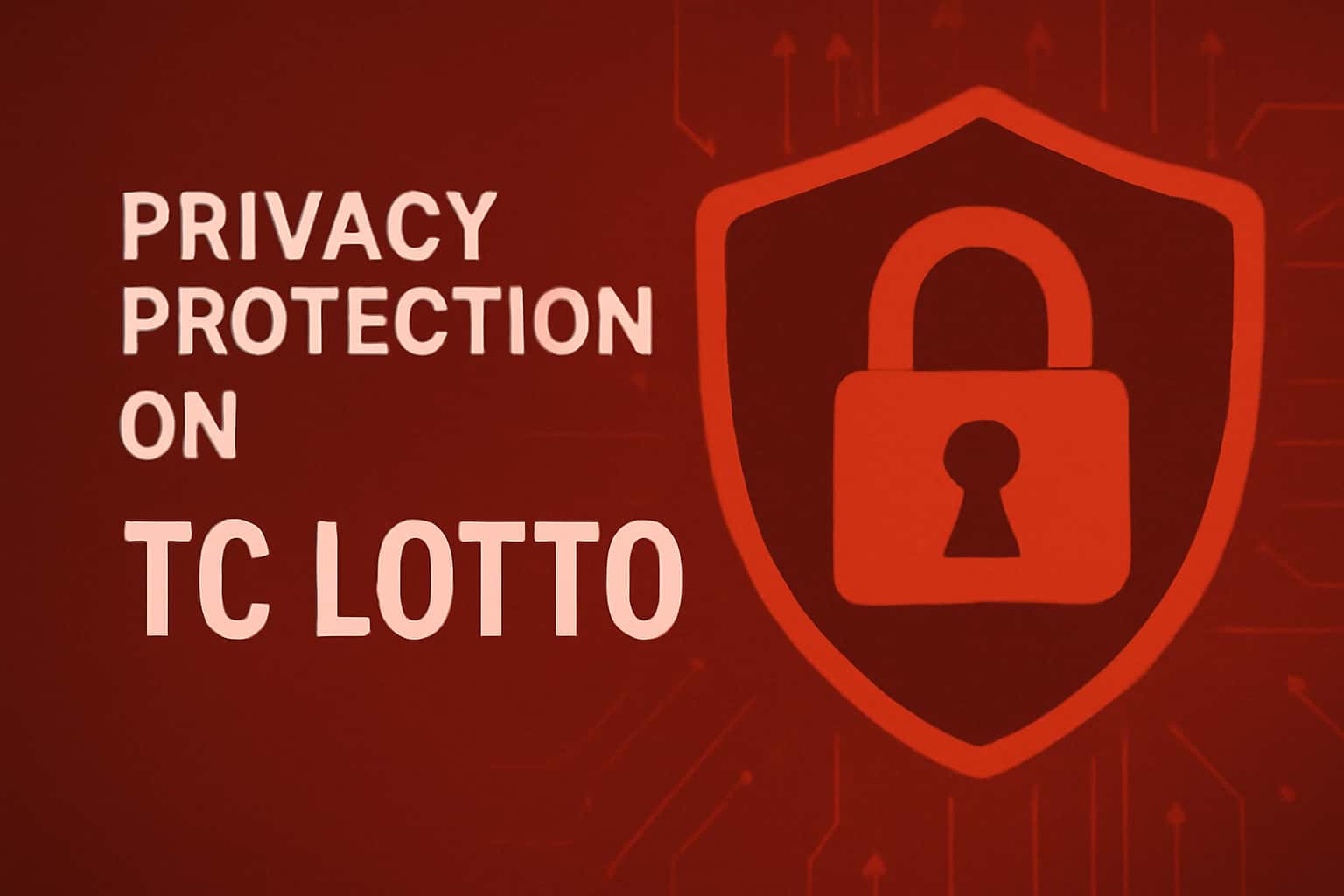 Visual representation of Privacy Protection on TC Lotto with a focus on user data security.