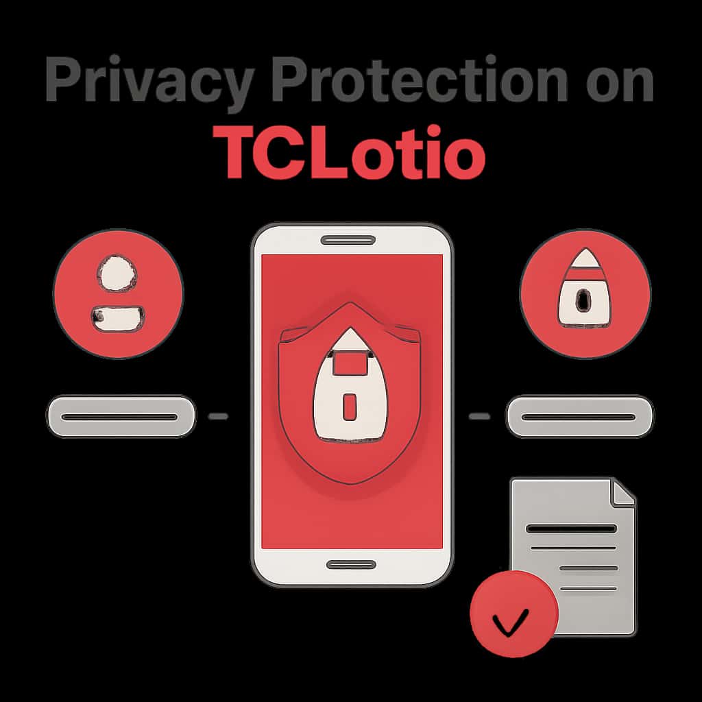 Illustration detailing privacy protection measures for TC Lotto.