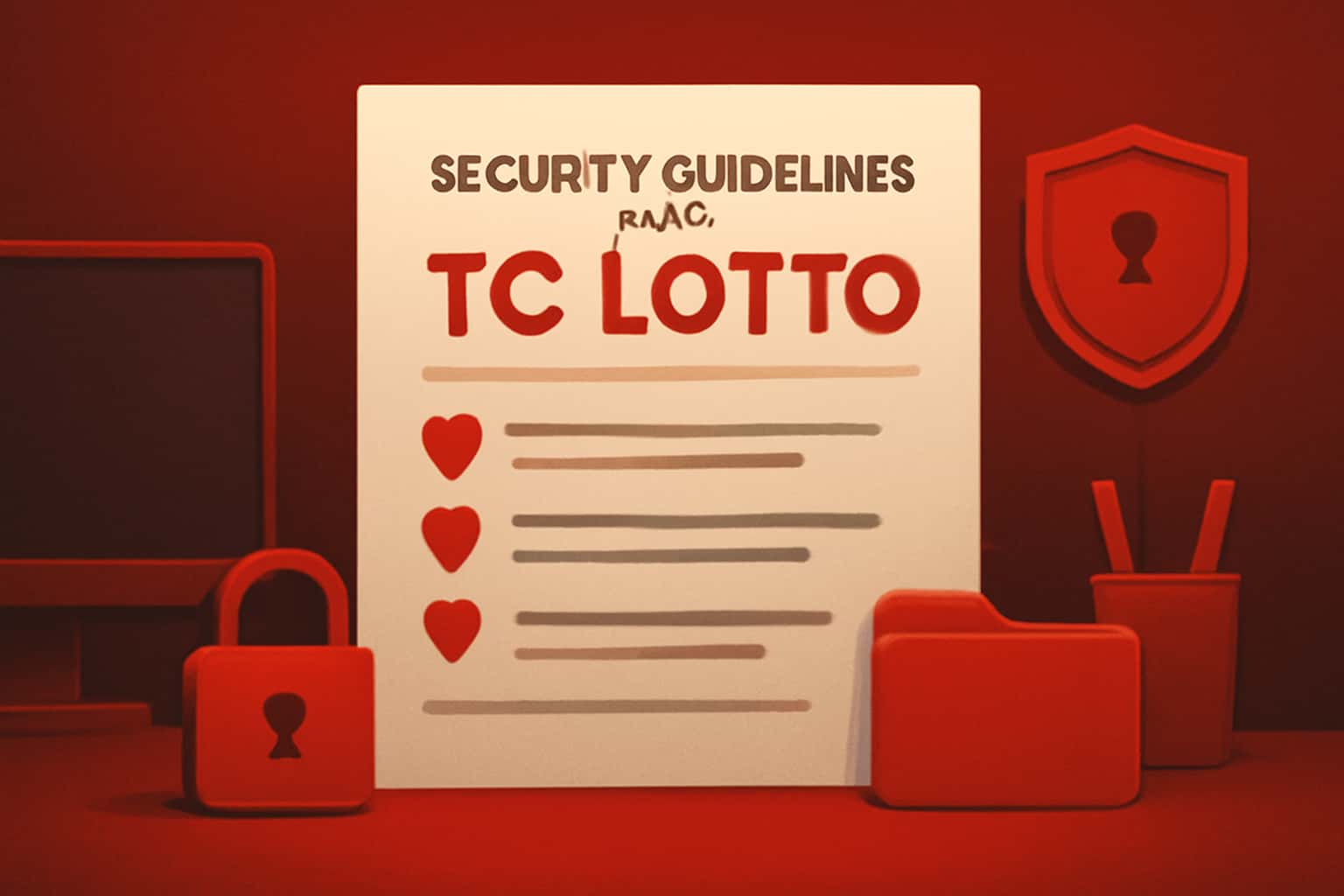 Informational image depicting Security Guidelines for TC Lotto.