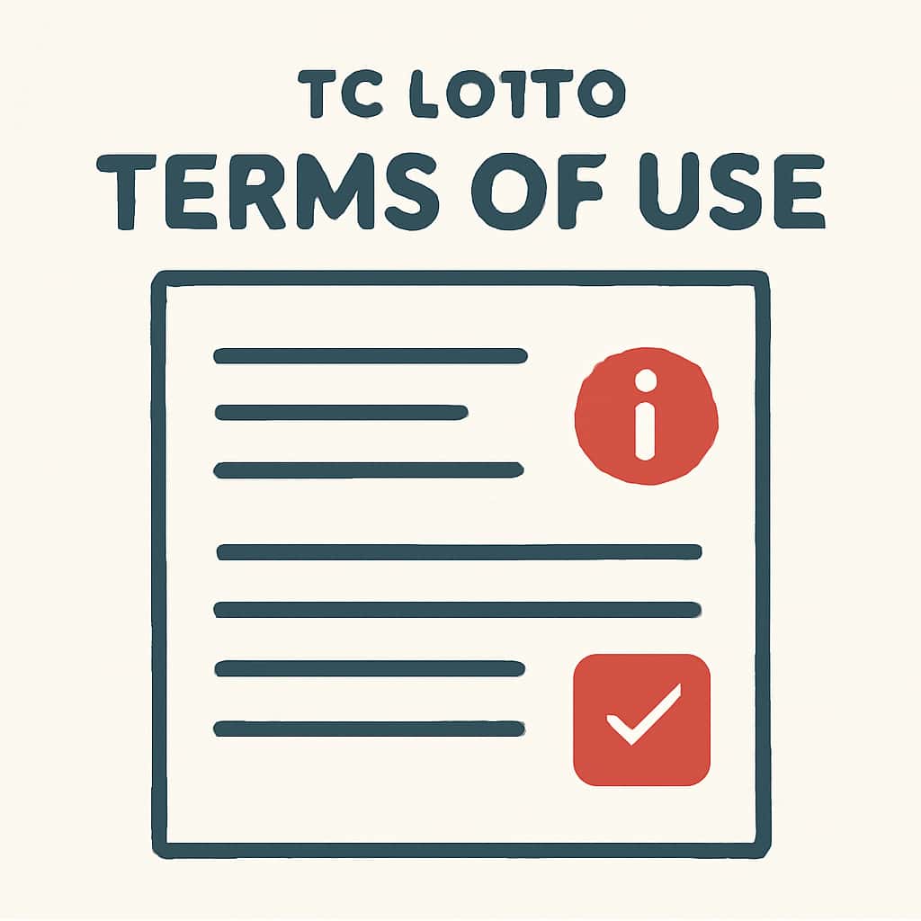 An educational illustration about TC Lotto Terms of Use.